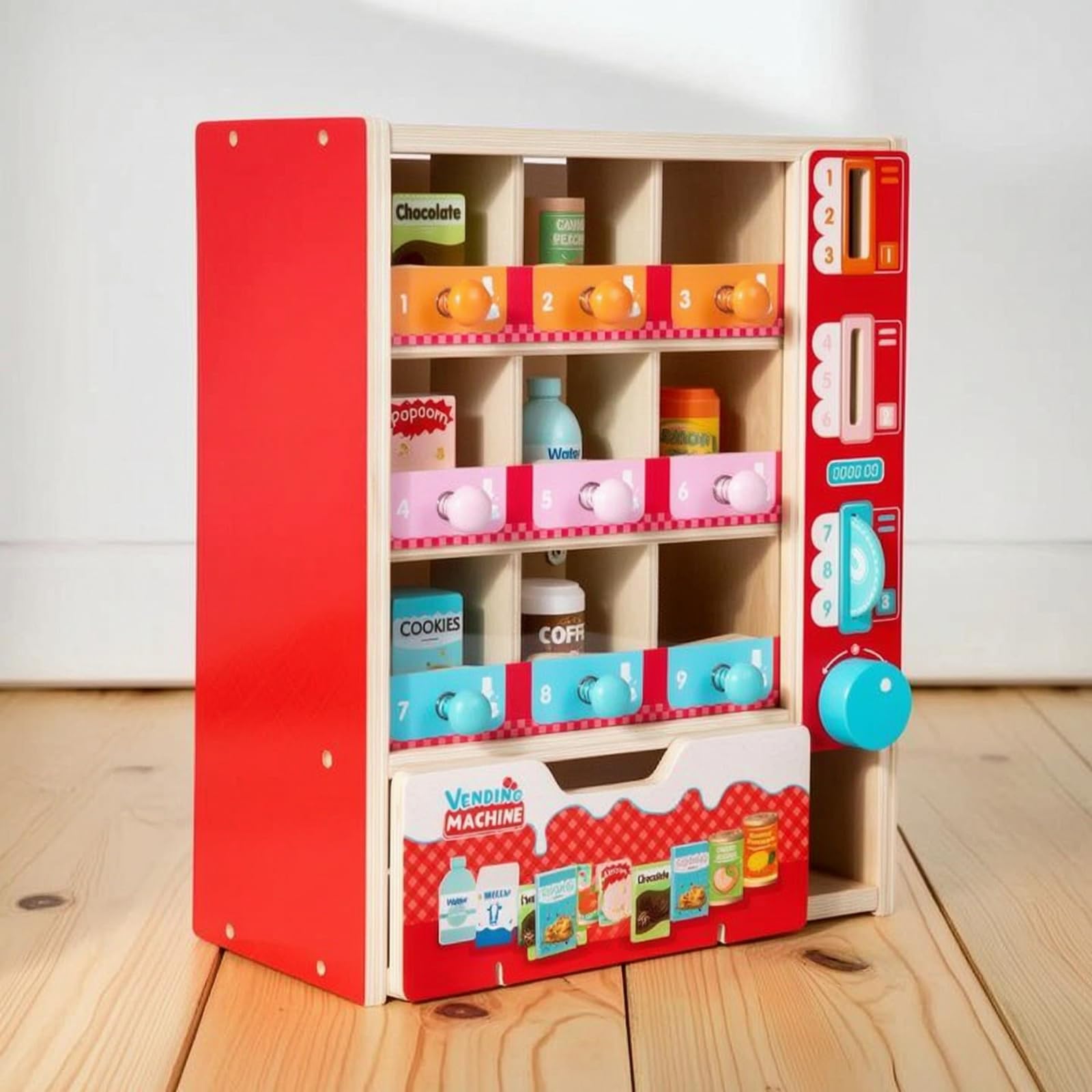 kowaku Distributore Automatico Giocattolo Realistico Gioco D'imitazione Educativo Banco per Cameretta, Scuola Dell'infanzia