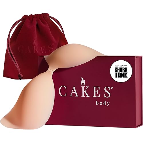 CAKES Body® Adhesive Strapless Bra - Reusable CAKES™ Sticky Bra For Fuller Looking Seamless Shape