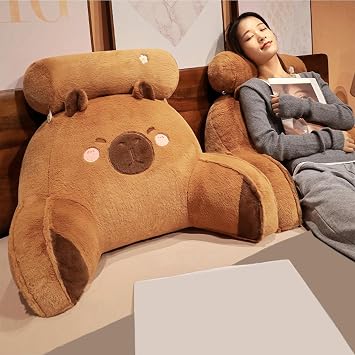 Bed Backrest Pillow With Arm Rest, 60×40cm Cuddle Cushion Back Lumbar Support Head Rests Bed Reading Pillow Arms, Back Pillows Chair For Rests, Reading, Watching TV, gamings For Boys And Girls
