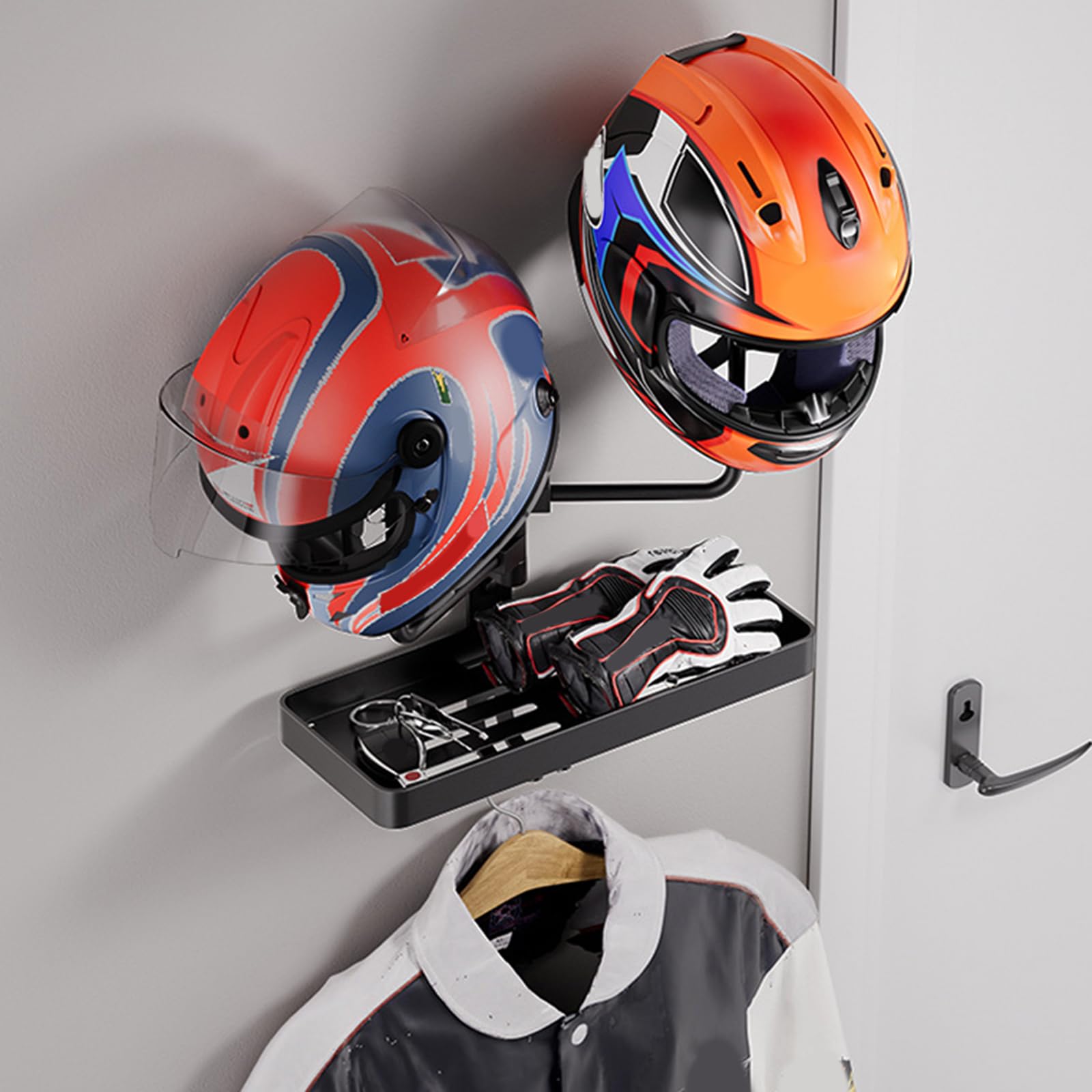 Nowoczesny stojak na kask na rower elegancki i przydatny wystrój pokoju oszczędność miejsca przechowywanie kasków