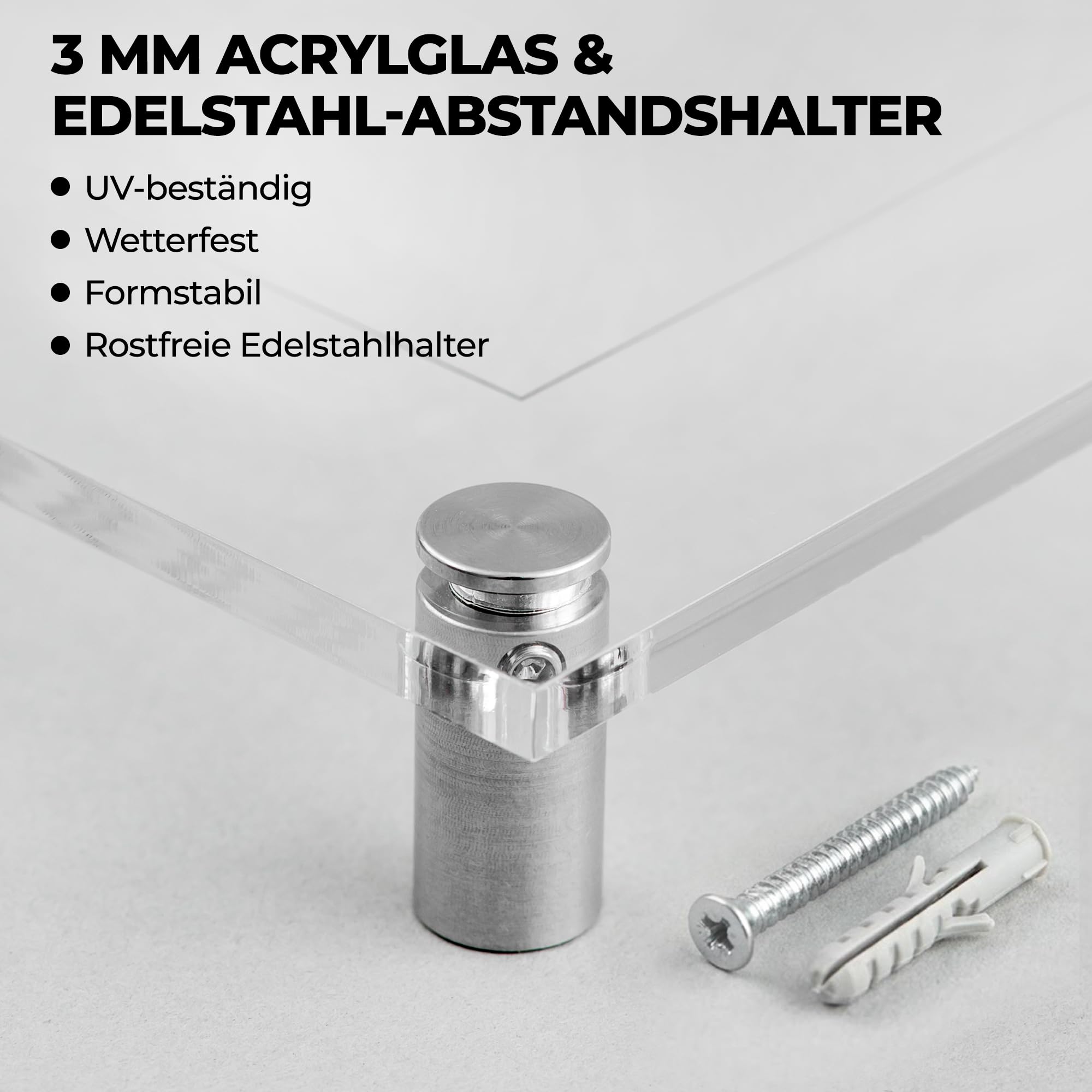 EH Design Türschild/Wandschild aus Acryl I Transparent klare Abdeckung, Büroschild zum selbst beschriften, Infoschild für Wandmontage I inkl. Befestigungsmaterial (300 x 420 mm Silber)