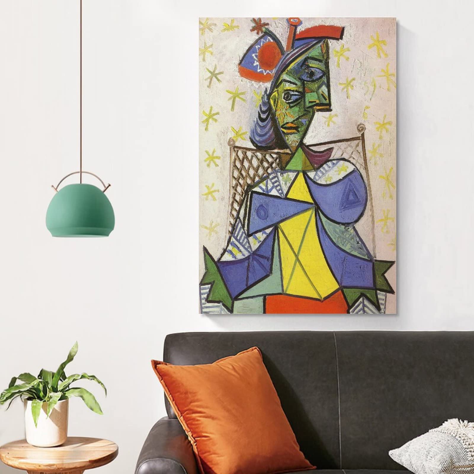 Amazon.co.jp: Pablo Picassoパブロ・ピカソ画家の作品（青と赤の帽子