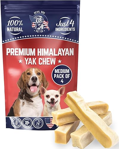 Devil Dog Pet Co. Himalayan Yak Cheese Dog Chews, Medium