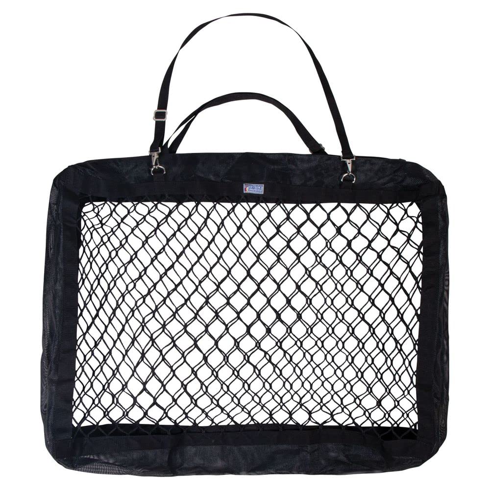 Dura-Tech Large Net Hay Bag for Horses | Color Black | Promotes Natural Slow Feeding | Large Capacity for Ample Supply | Breathable Mesh Design | Convenient Hanging | Horse Health Benefit