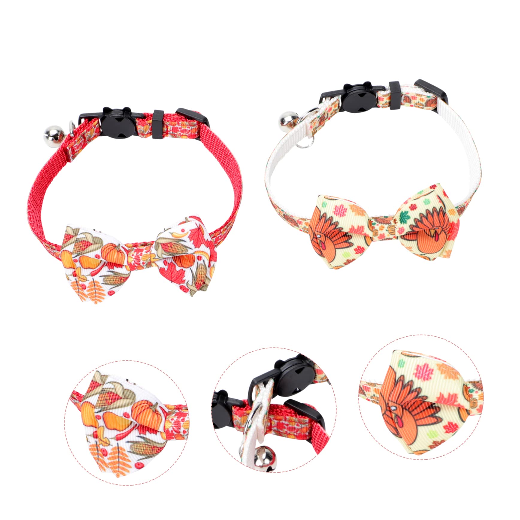 minkissy 10pièces Colliers Ajustables pour Animaux avec Nœud De Accessoires De Mode pour Et Chiens Thème Thanksgiving