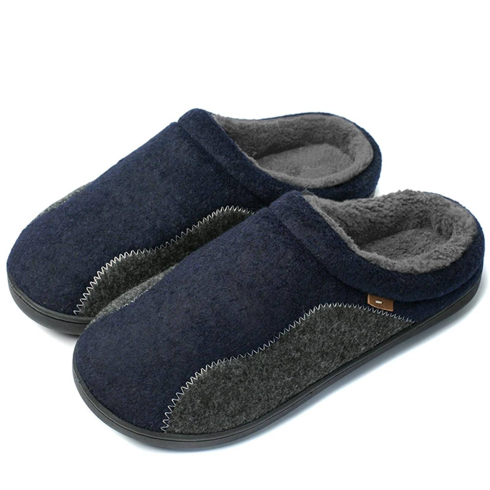 Pantofole da uomo Pantofole Da Casa Grandi Dimensioni 49 For Uomo Inverno Scamosciato Corto Peluche Uomo Pantofole Antiscivolo Camera Da Letto Coppia Morbide Scarpe Da Interno Uomo(Grey MS597,4748)