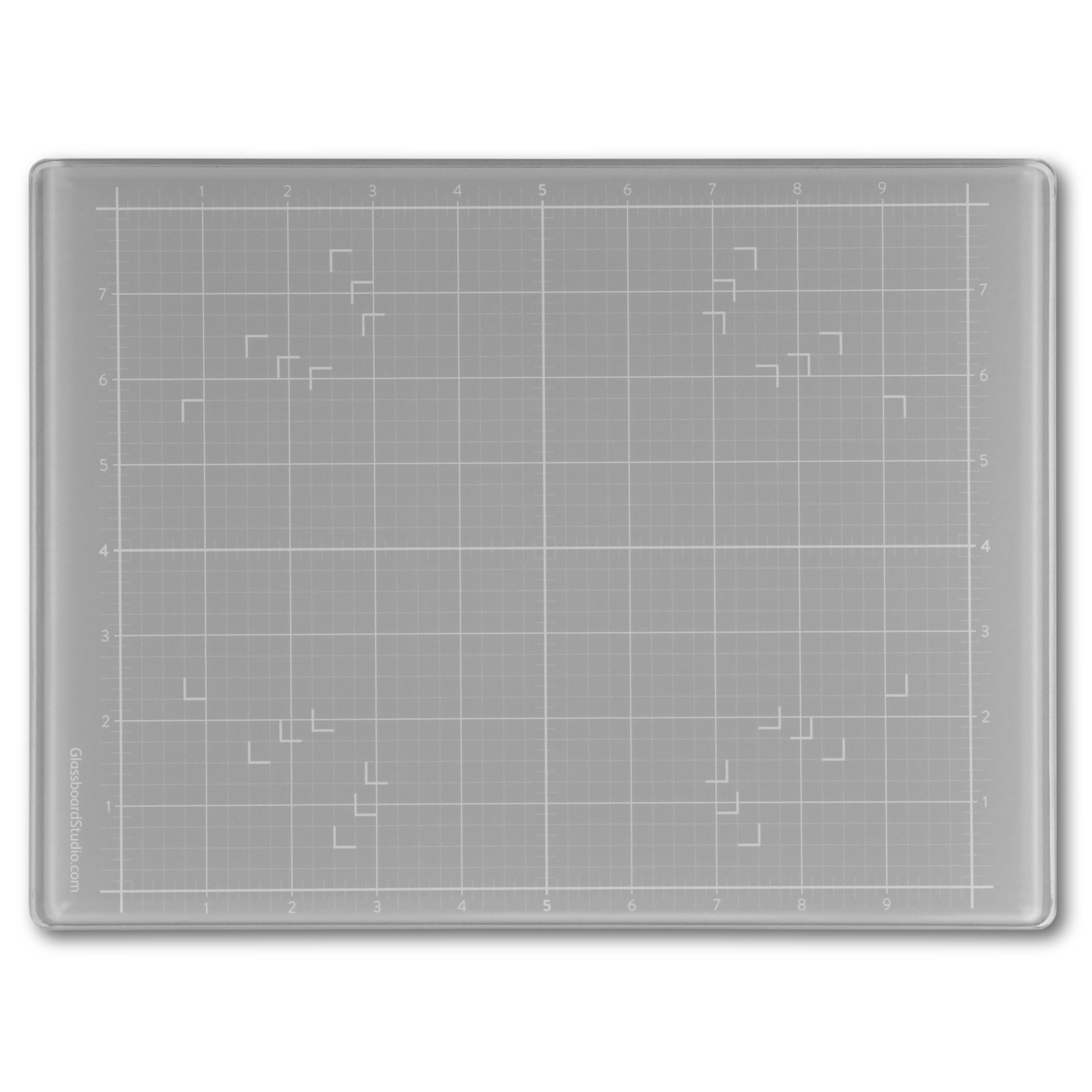 Tapete de cristal para manualidades, magnético, resistente al calor, arañazos y manchas, perfecto para obras de arte de medios mixtos (gris, 9 x 12 pulgadas)