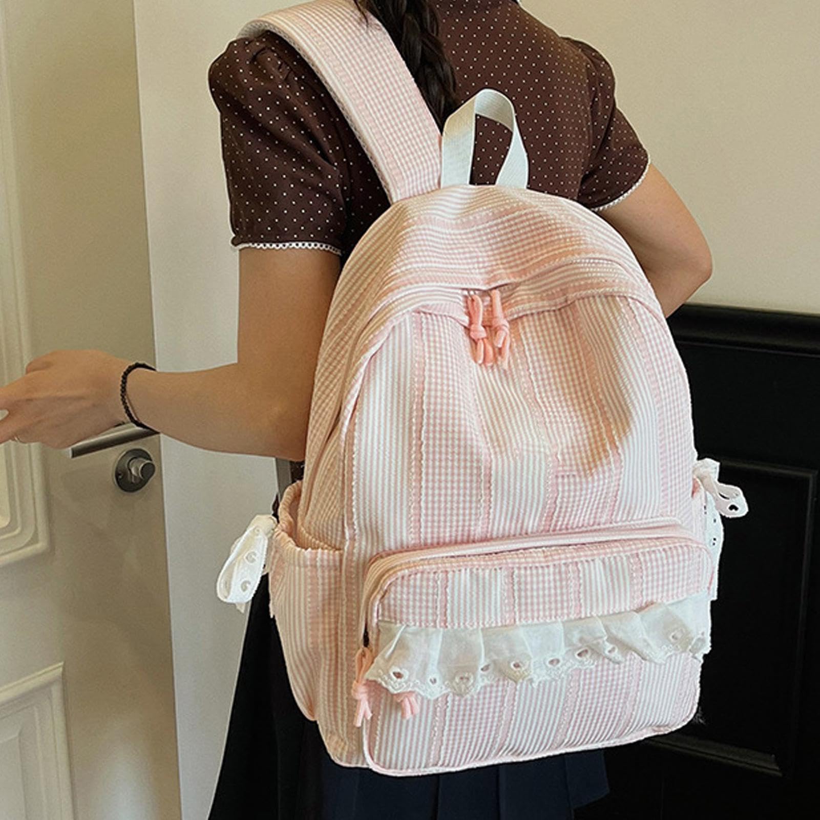Borsa a tracolla per ragazze, alla , estetica, con astuccio