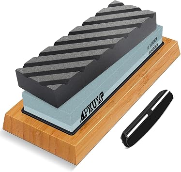 Whetstone Set Grit 1000/6000 Professional Knife Sharpener Stone Double-Sided with Whetstone Holder Flattening Stone Leather Strap Angle Guide