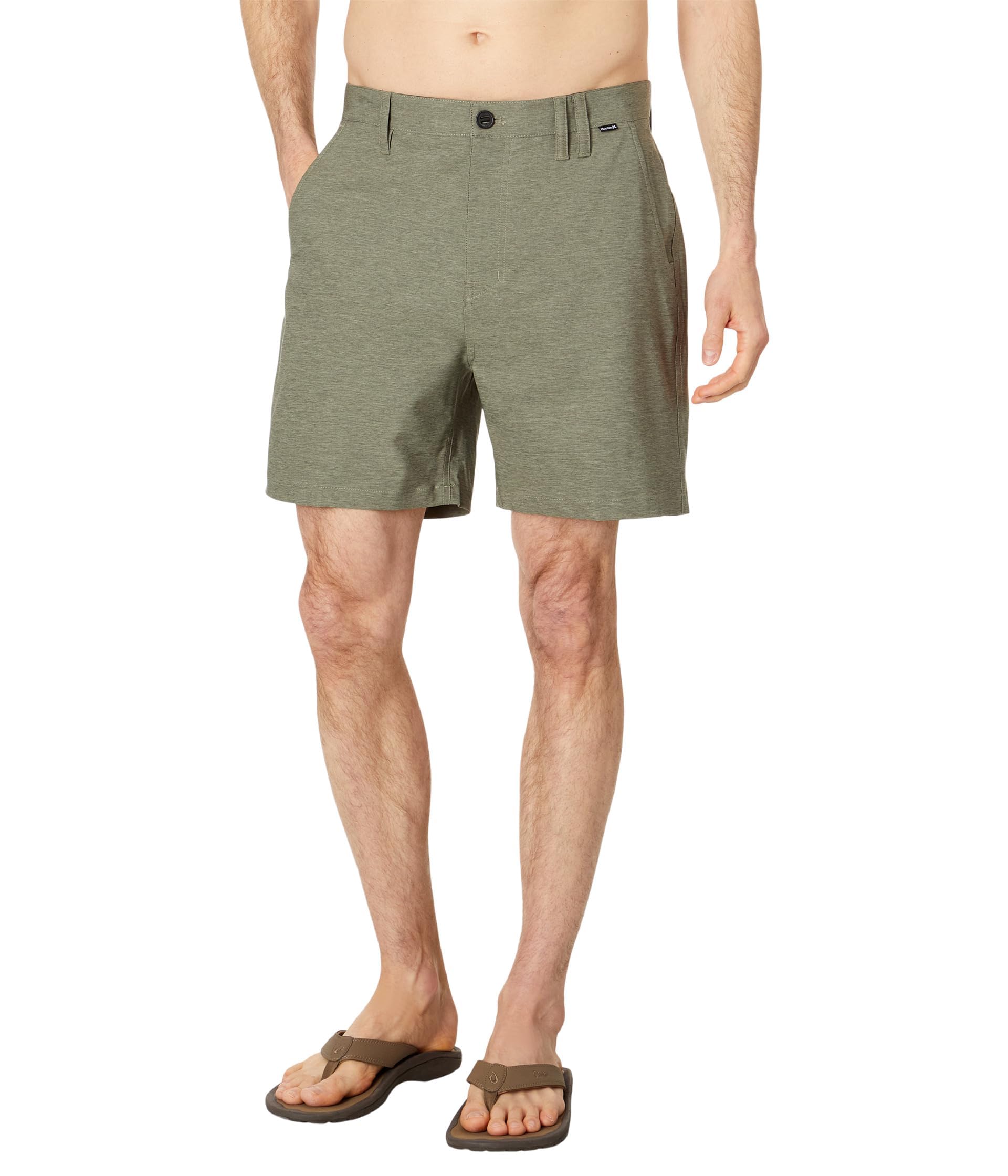 Hurley Shorts Mens - Phantom Heather Walkshort 18" Olive