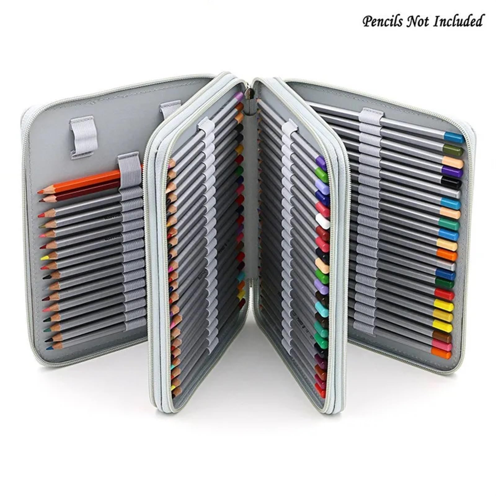 Astuccio Grande Astuccio colorato da 120 slot Borsa di grande capacità | Portatile con cerniera in pelle PU con tracolla(Rose red)