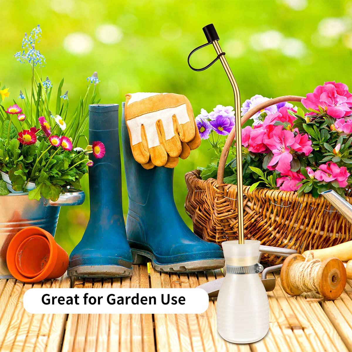 Puder-Staubwedel Mit Kupferrohr & Silikonkugel – Garten-Applikator Für Innen & Außen