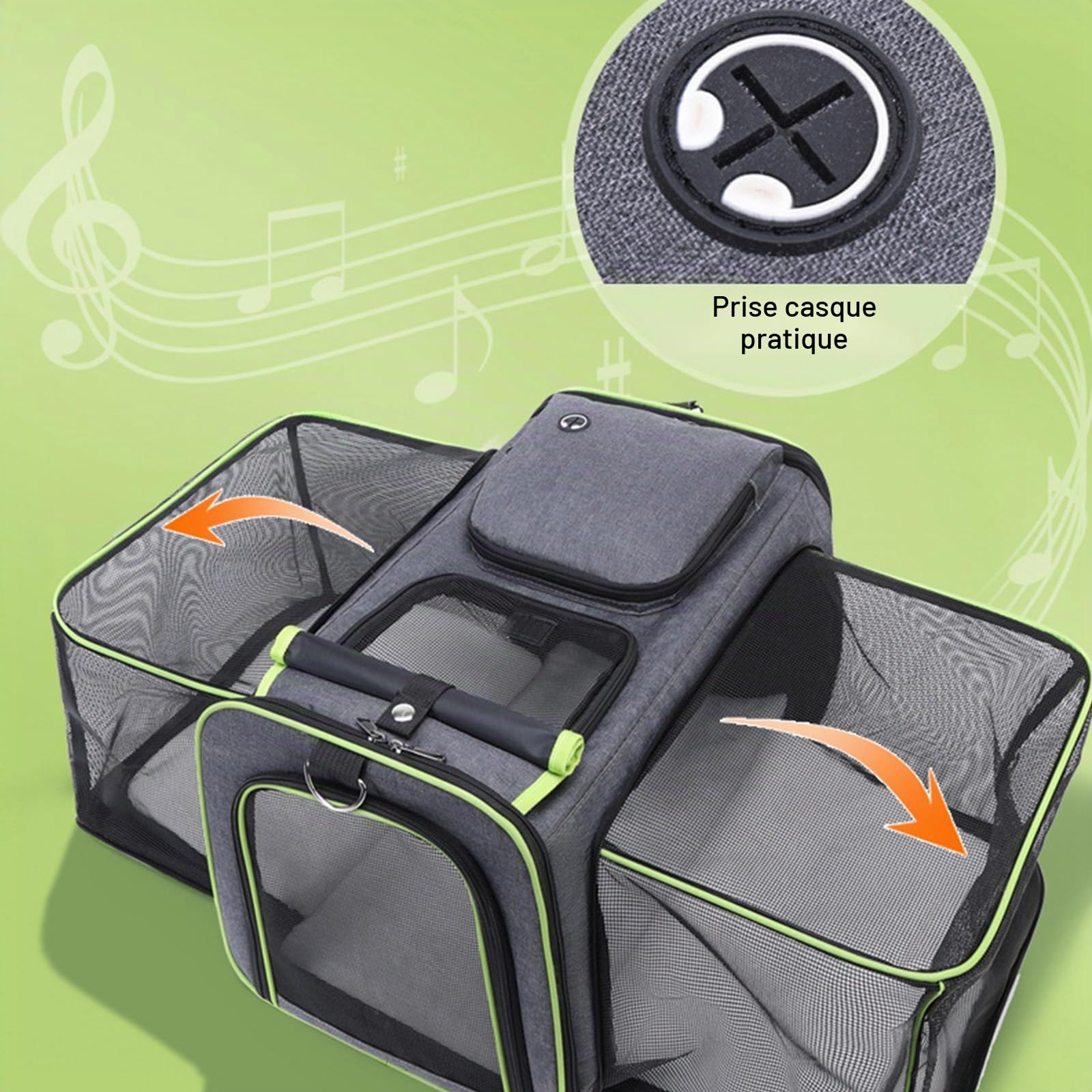 Boîte de transport pliable pour chat - Sac de transport - Avion, voiture, voyage - Respirant - Pour chat et petits chiens
