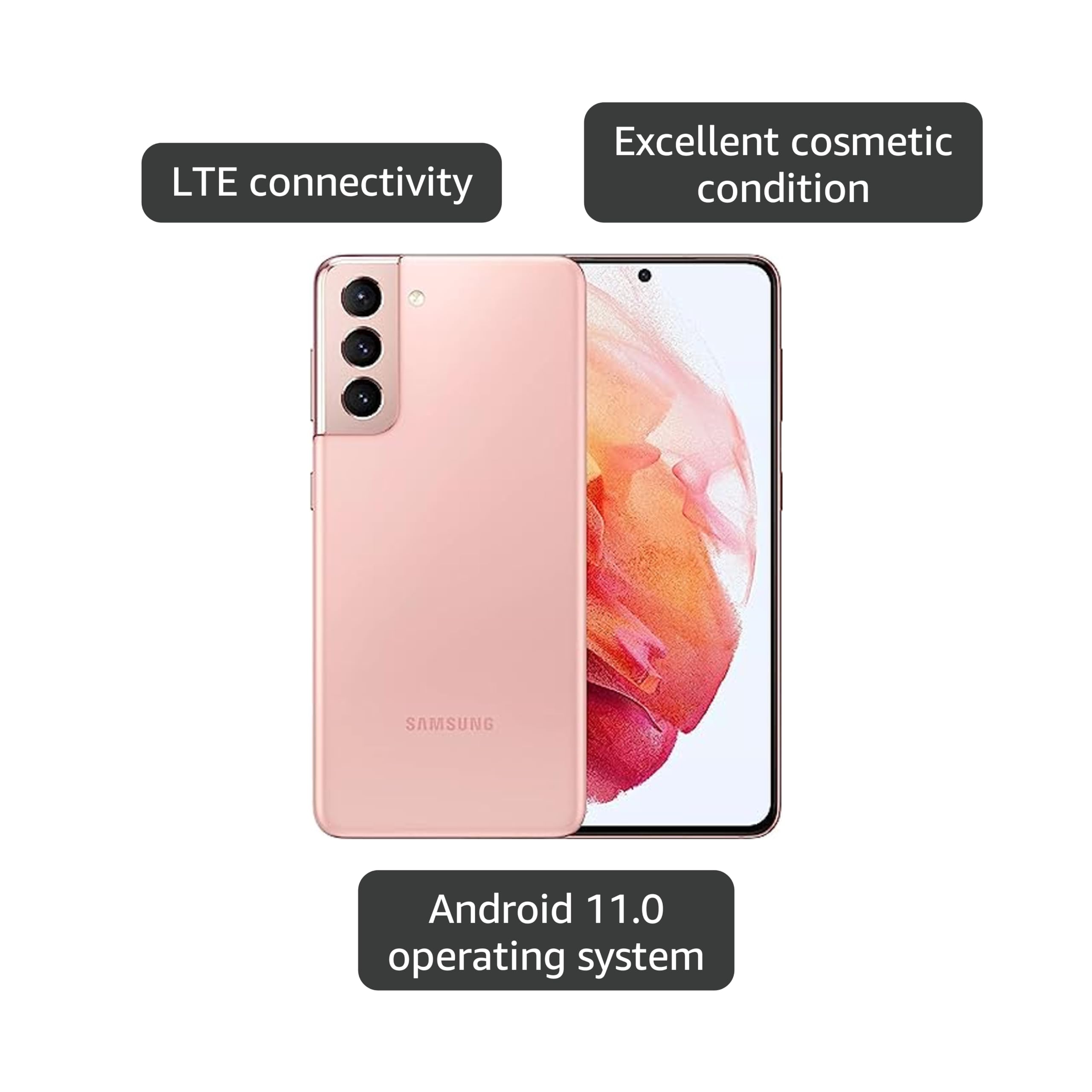 Amazon.com: Samsung Galaxy S21 5G, US Version, 128GB, Phantom Pink