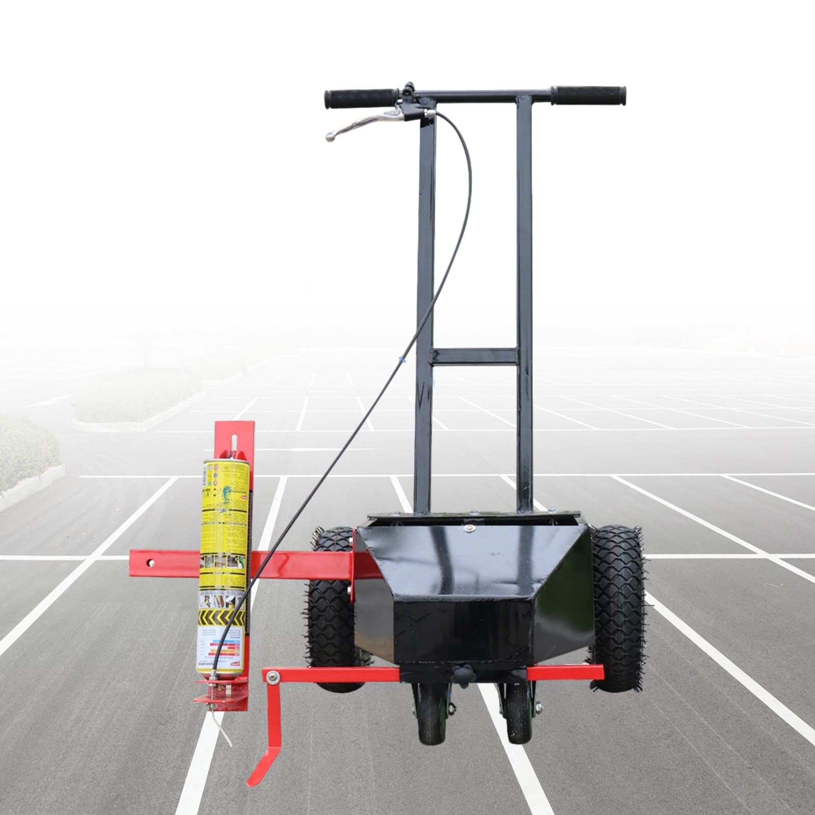 Carrello traccialinee 4 Ruote, Traccialinee a Vernice, 5-18cm Linea Regolabile, per Erba Marcatura Vernice, Fabbrica Marcatura Funziona con Strada B-Basicmodel