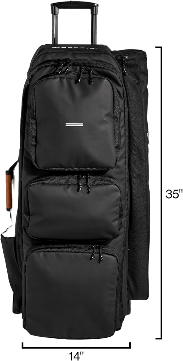 WARSTIC | Warrior's Rolling Wheeled Bag | Baseball & Softball | Black - Image 8