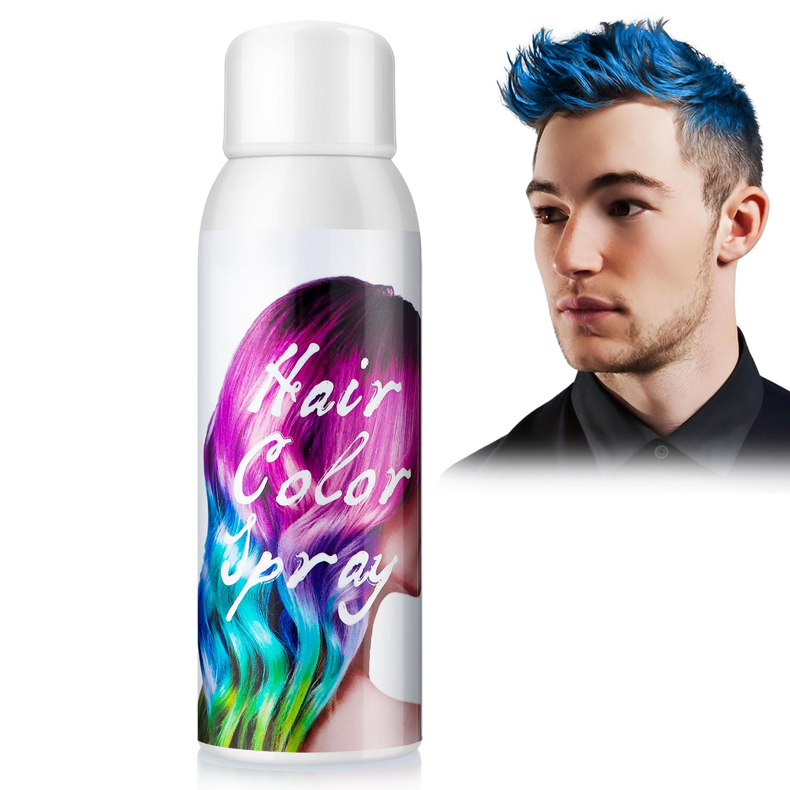 Blue Hair Colour Spray, Temporary Coloured Hairspray, Washable One Time Hair Dye Spray for Party Fancy Dress Cosplay Halloween, Fast Dyeing, Suitable for Many Hair Types of Kids Adults- 100ml