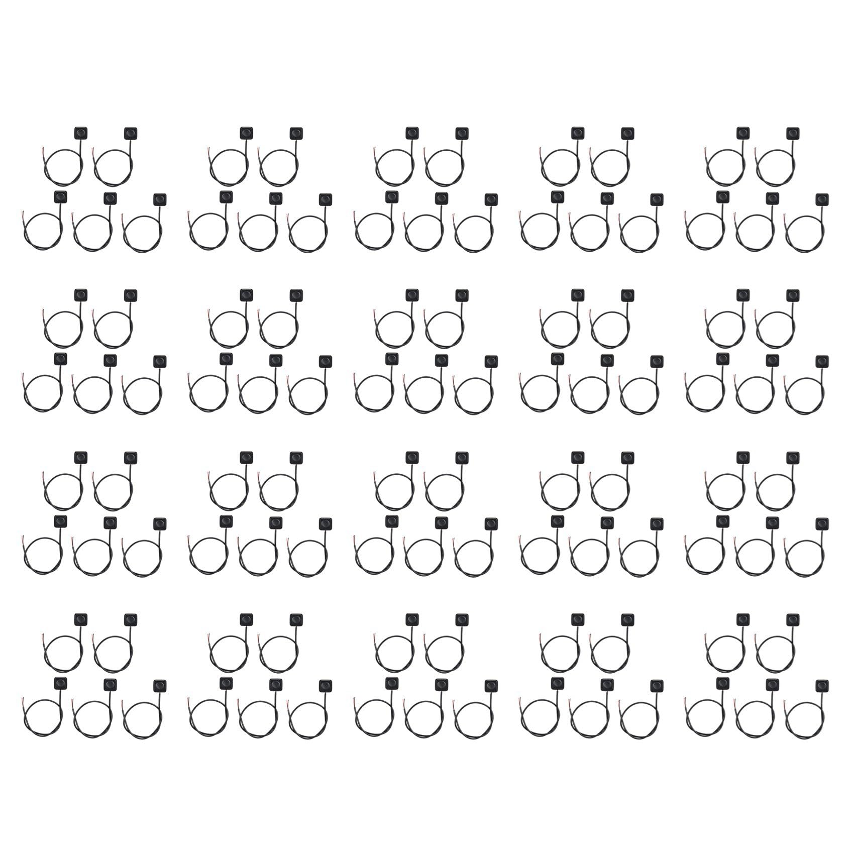 Jnchdghwa 100Pcs Momentary Switch Momentary Push Button on Off Switch 12V 24V Mount Mini Button Switch