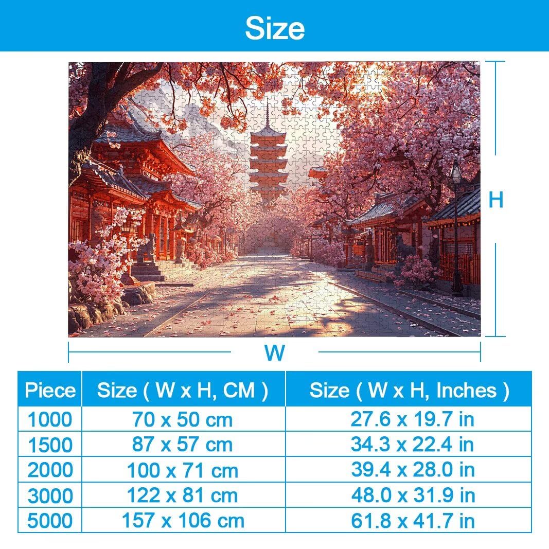 Puzzle 2000 elementów dla dorosłych, japońska układanka, prezenty dla