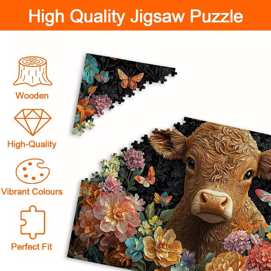 Puzzle Krowa, Puzzle 2000 Pieces, Puzzle Prezent Kobiety, Decor -8812