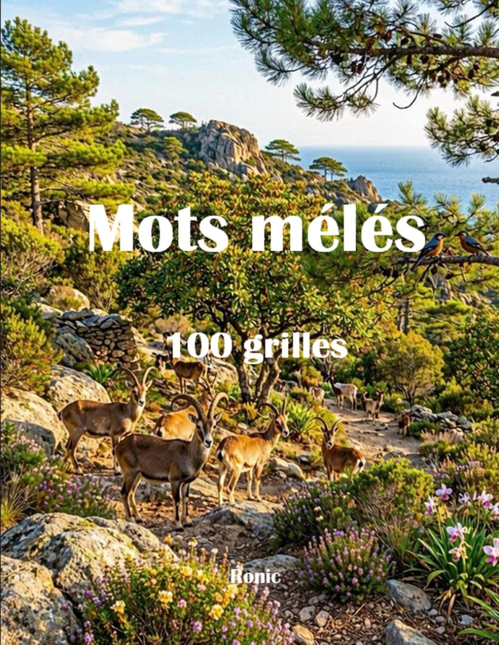 Mots Mêlés Corse - Faune et Flore: 100 Grilles Thématiques - 2 par Page - Avec Solutions
