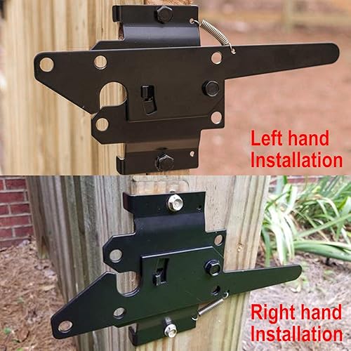 Miniatura 5 de Pestillo de puerta de montaje en poste para valla de madera, hardware de cierre automático resistente para puerta de piscinajardín, pestillos de