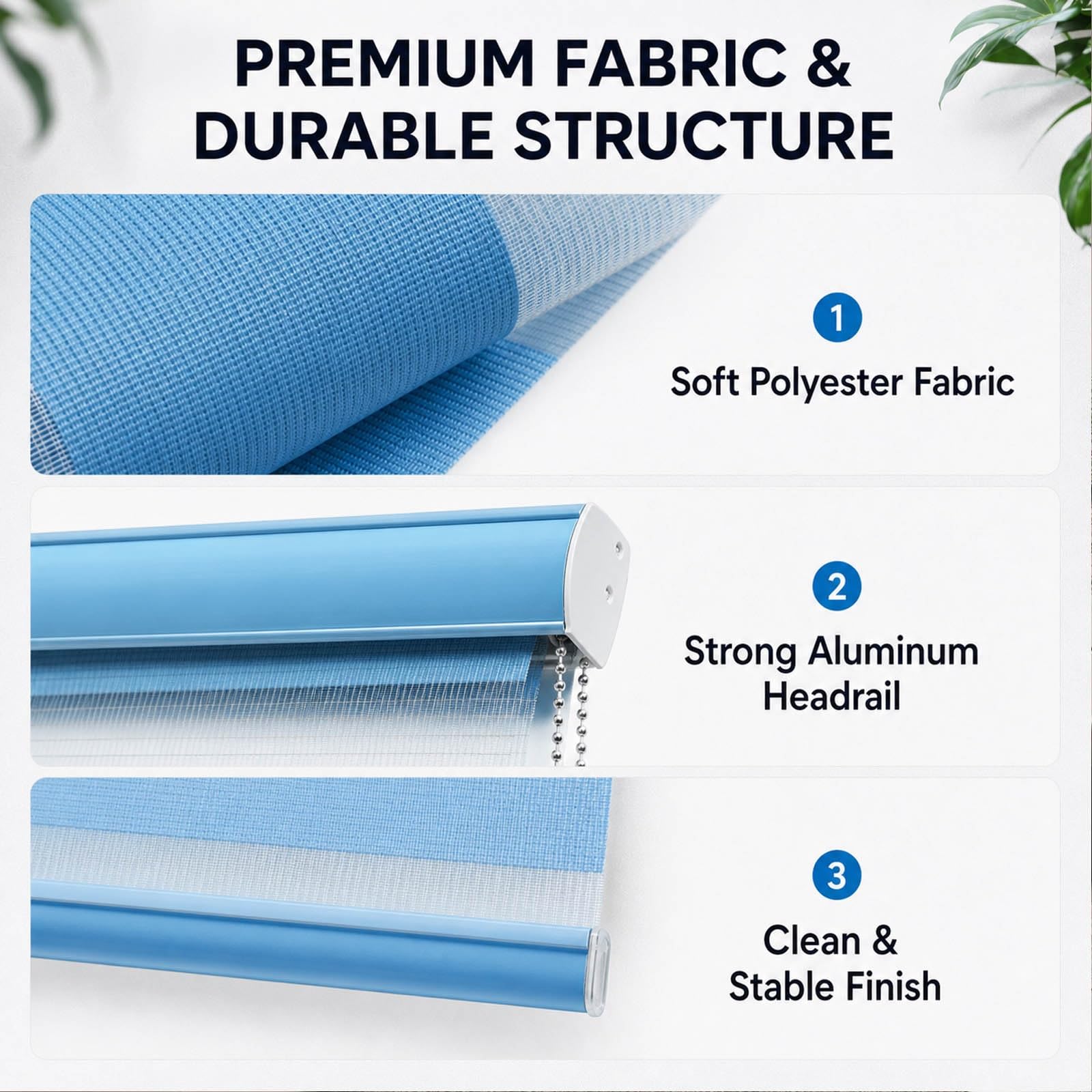 Store Enrouleur Jour Nuit Double Tissu Zébré, Protection Solaire, Blanc | Store Enrouleur Jour Nuit Zébré Double Tissu, Rideau Occultant Protection Solaire pour Fenêtre(Beige,W 40 x H 150 cm)