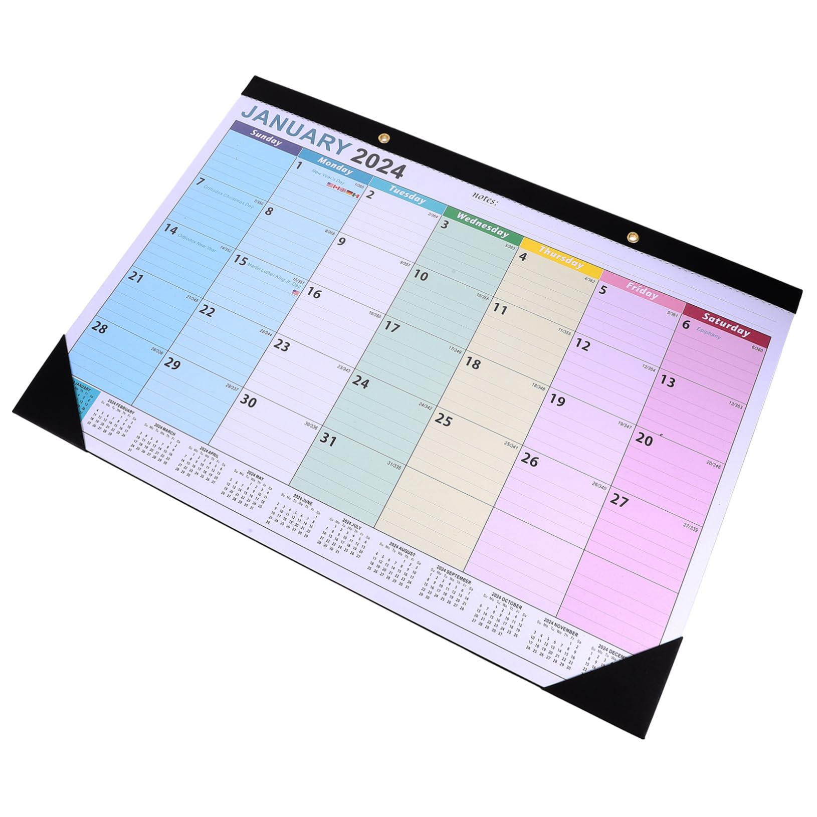 TEHAUX 2piezas Calendario De Pared Inglés Calendario Mensual Para Notas y Citas Diseño Minimalista Meses De Anticipación Para Uso Diario El Hogar