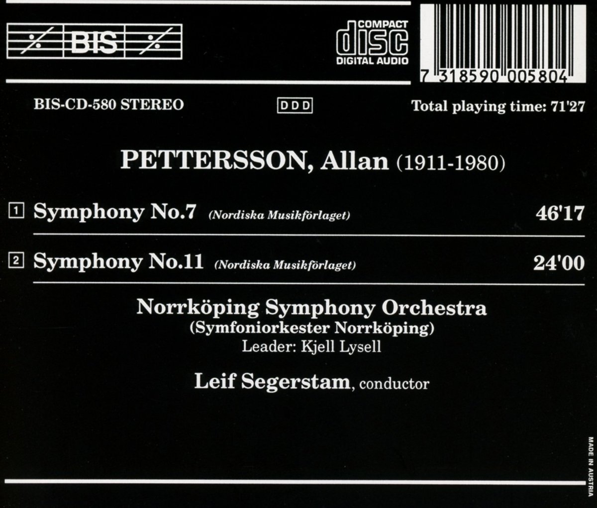 Pettersson Symph 7+11