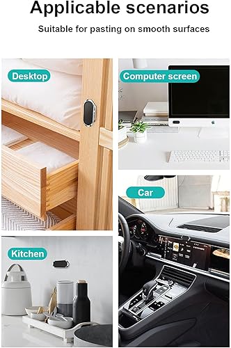 Miniatura 5 de Soporte magnético para teléfono, 2 unidades, soporte universal giratorio de 360 grados, compatible con teléfonos inteligentes, absorbe la carcasa de