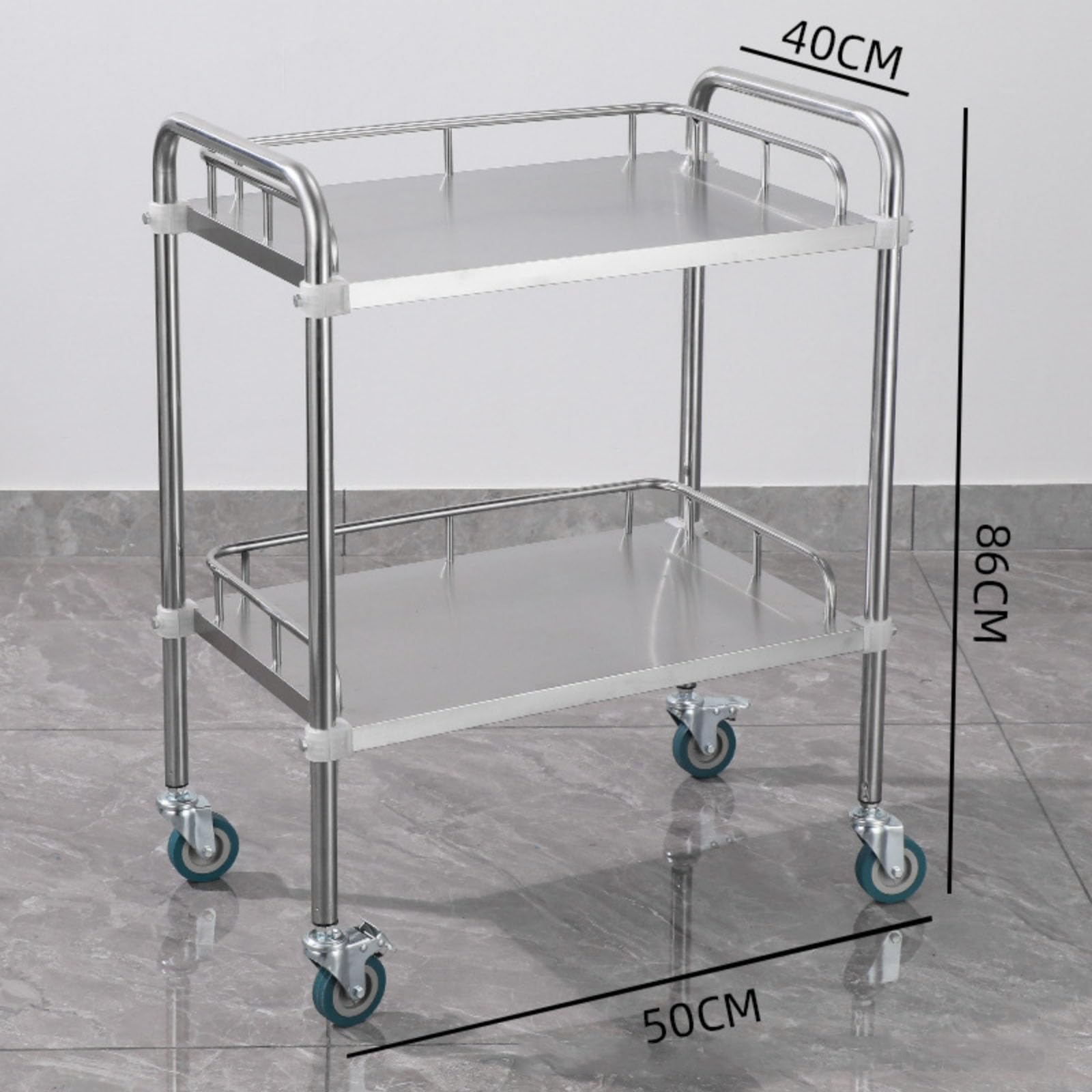 Amazon.co.jp: 医療用ワゴン 医療用トロリー キャスター付き ワゴン