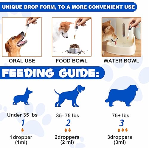 Miniatura 9 de Glucosamina para perros, suplemento líquido para articulaciones para perros, soportes para cadera y articulaciones para perros, suplemento para