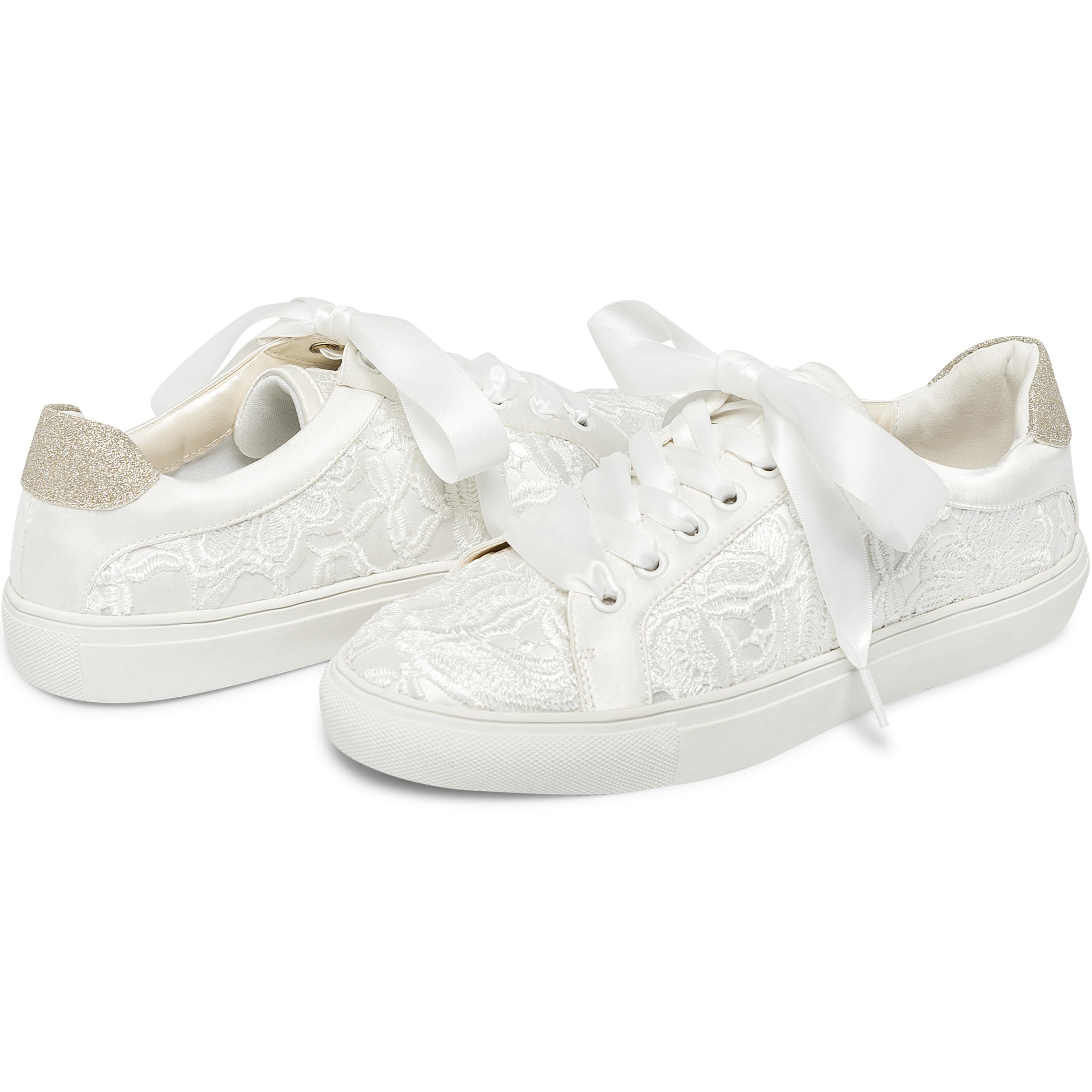 JIAJIA 8833 Zapatos de Boda Zapatillas de Novia Planas Tenis de Novia Zapatillas de Encaje - Personalización Disponible