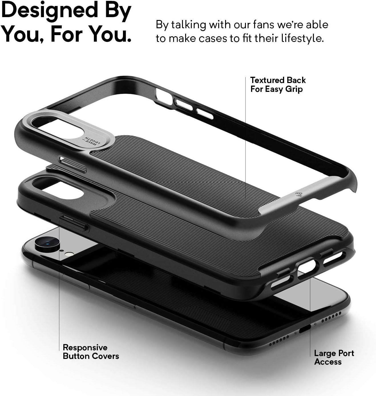 Caseology Wavelength for iPhone XR Cases for iPhone XR Case(2018) - Black