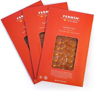 Fermín Sliced Lomo Embuchado Dry-Cured Pork Loin - Authentic Spanish Serrano, Full-Flavored & Low-Fat, 6 oz Vacuum-Packed