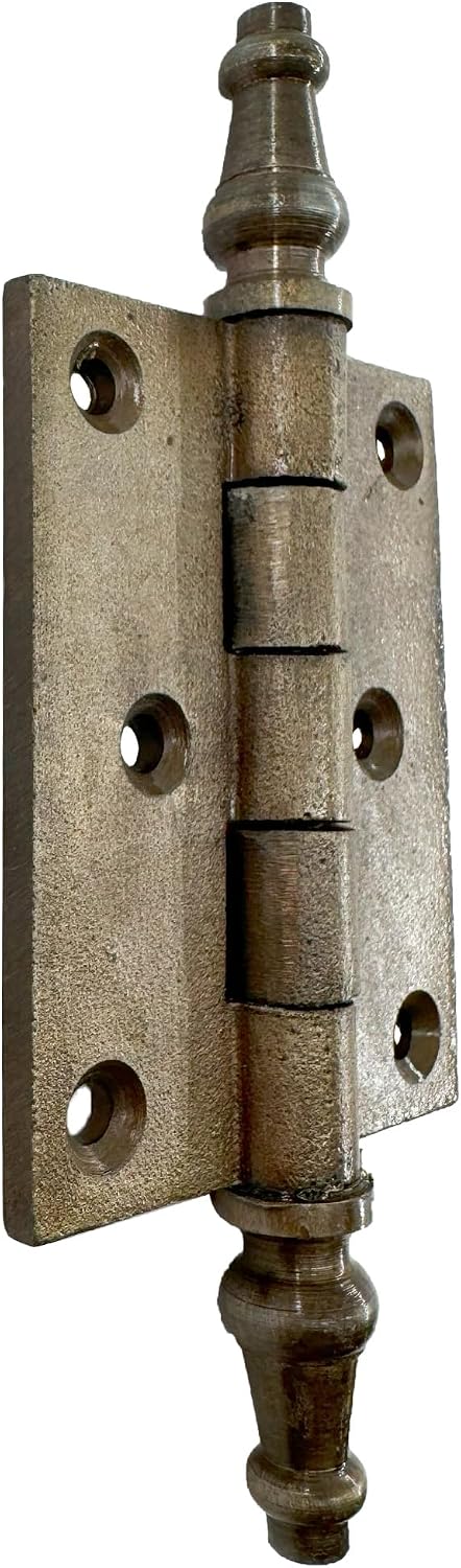 Decorative Plain Antique Door Hinge, 5.5 inches, Heavy Cast Iron Bronze, Vintage Style Ornamental Hardware - HG110 (8)