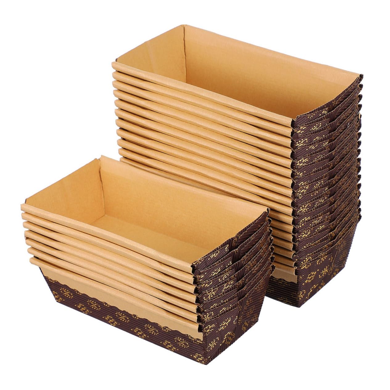 25 stampi per pane in carta, per, mini teglie, per teglie rettangolari, pirottini da forno rettangolari, da forno usa e getta Utilizzato per preparare dolci natalizi
