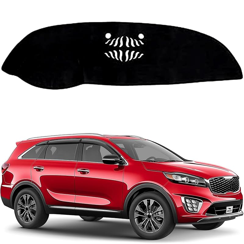 Capa para Painel de Controle para Kia Sorento 2016 a 2020, Mat de Painel em Poliéster para Veículos com Direção à Esquerda, IIKSDII