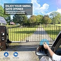 Vista 2 de TOPENS AT6131 Single Swing Gate Opener Medium Duty Automatic Gate Motor for Single Swing Gates Up to 18ft, Electric Driveway Gate Operator AC
