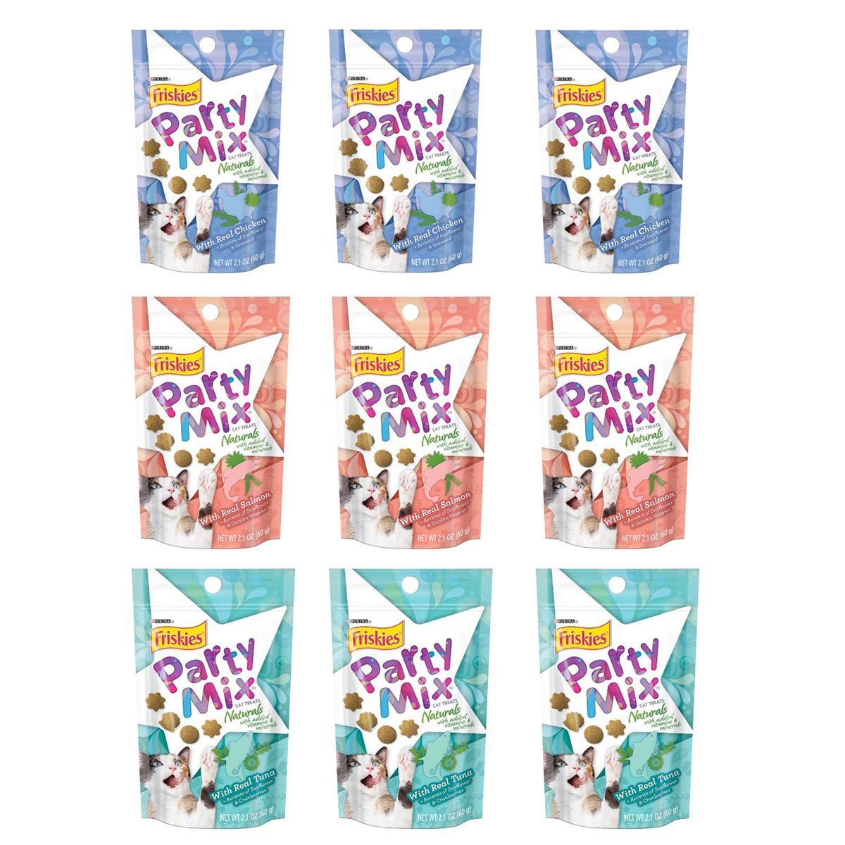Friskies Naturals Party Mix Variety Pack - Chicken, Tuna, and Salmon - by Friskies