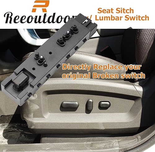 Miniatura 4 de Interruptor de asiento lateral del conductor de 10 vías compatible con cMax Edge Explorer Expedition F150 Flex MKX MKZ Mercury Navigator, reemplaza