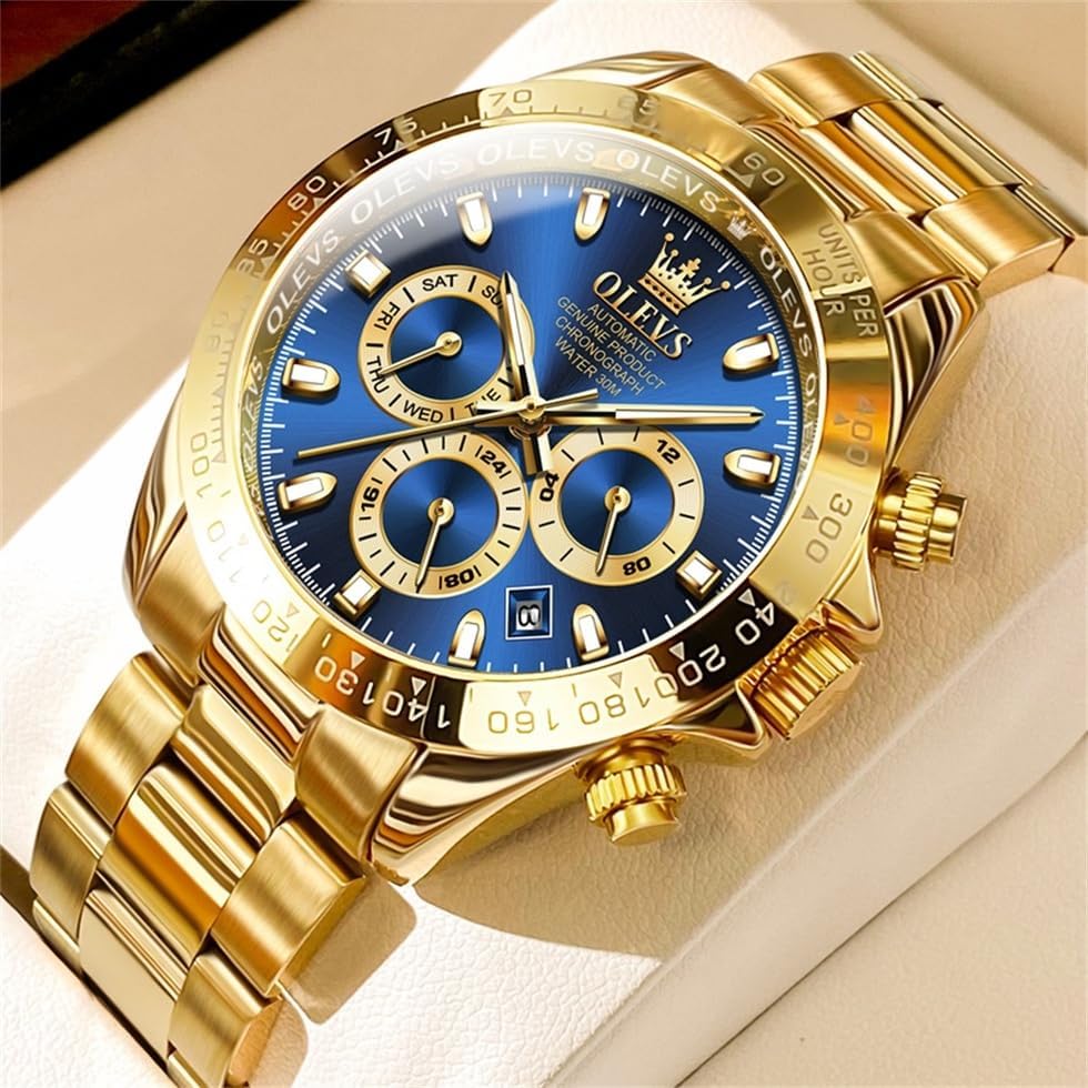 OLEVS Skeleton Watches for Men Luxury Diamond Wristwatch Automatic Mechanical Self Winding Luminous Waterproof - Image 6