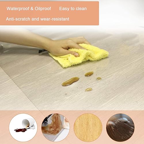 Miniatura 3 de Protector de mesa de comedor, cubierta de mesa transparente, mantel de PVC ecológico, tapete rectangular de plástico para escritorio, 60 × 9080 ×