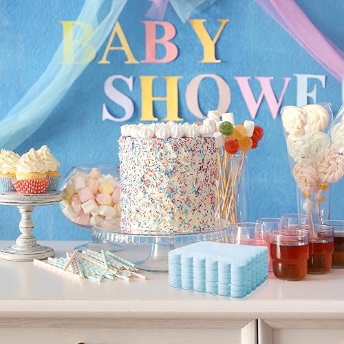 Miniatura 6 de Fuutreo 100 servilletas de cóctel festoneadas de papel grueso, desechables, para fiestas, bodas, cenas, suministros de cumpleaños, 5 x 5 pulgadas