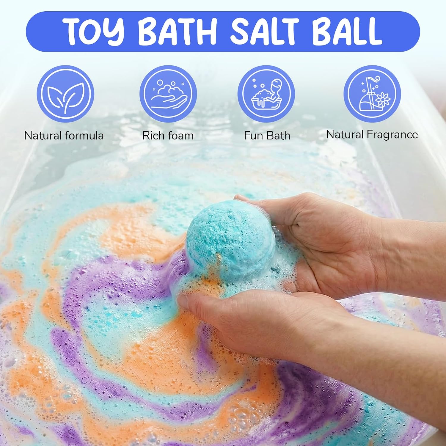 Bath Bombs for Kids with Surprise Inside 12 Pack, Kids Bath Bombs with Gift, Splash Surprise Bath Bombs for Girls & Boys