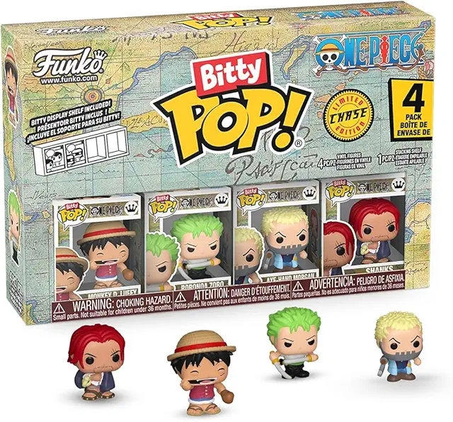 Funko Bitty Pop! One Piece Luffy 4pk con Figura Misteriosa - Coleccionable