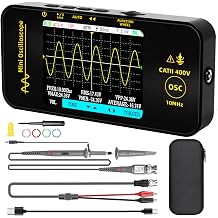 BSIDE Handheld Oscilloscope 10MHz Bandwidth Digital Oscilloscope 3.2 Inch TFT Display Portable Oscilloscope 48MSa/s Sampling Rate Trigger Function for Field Work Auto/Normal Single