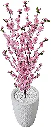 Planta Artificial Cerejeira Rosa Bebe Vaso 3D Polietileno Decoração (3D Branco)