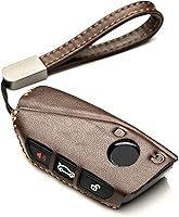 Vista 8 de Vitodeco Funda protectora de cuero genuino para llavero compatible con BMW modelos 2023-2026 4 botones Rojo