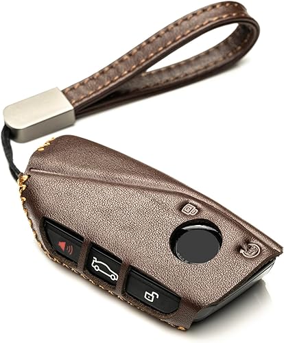 Miniatura 8 de Vitodeco Funda de piel auténtica compatible con BMW X5 2024, BMW X6 2024, BMW X7, BMW X1, BMW Serie 3, BMW Serie 7, BMW iX, BMW i4, BMW i7 2023 en
